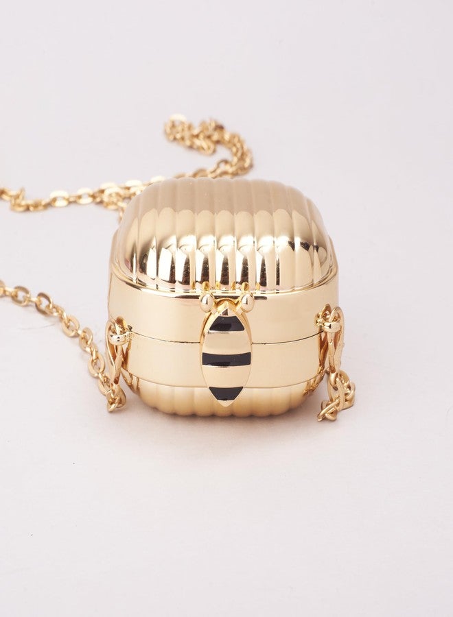 SALTY Golden Acrylic Mini Bag | Women’s Stylish Shoulder Handbag | Travel & Daily Use | Durable & Fashionable Purse | Lightweight Design Trendy Handbag - Image 5